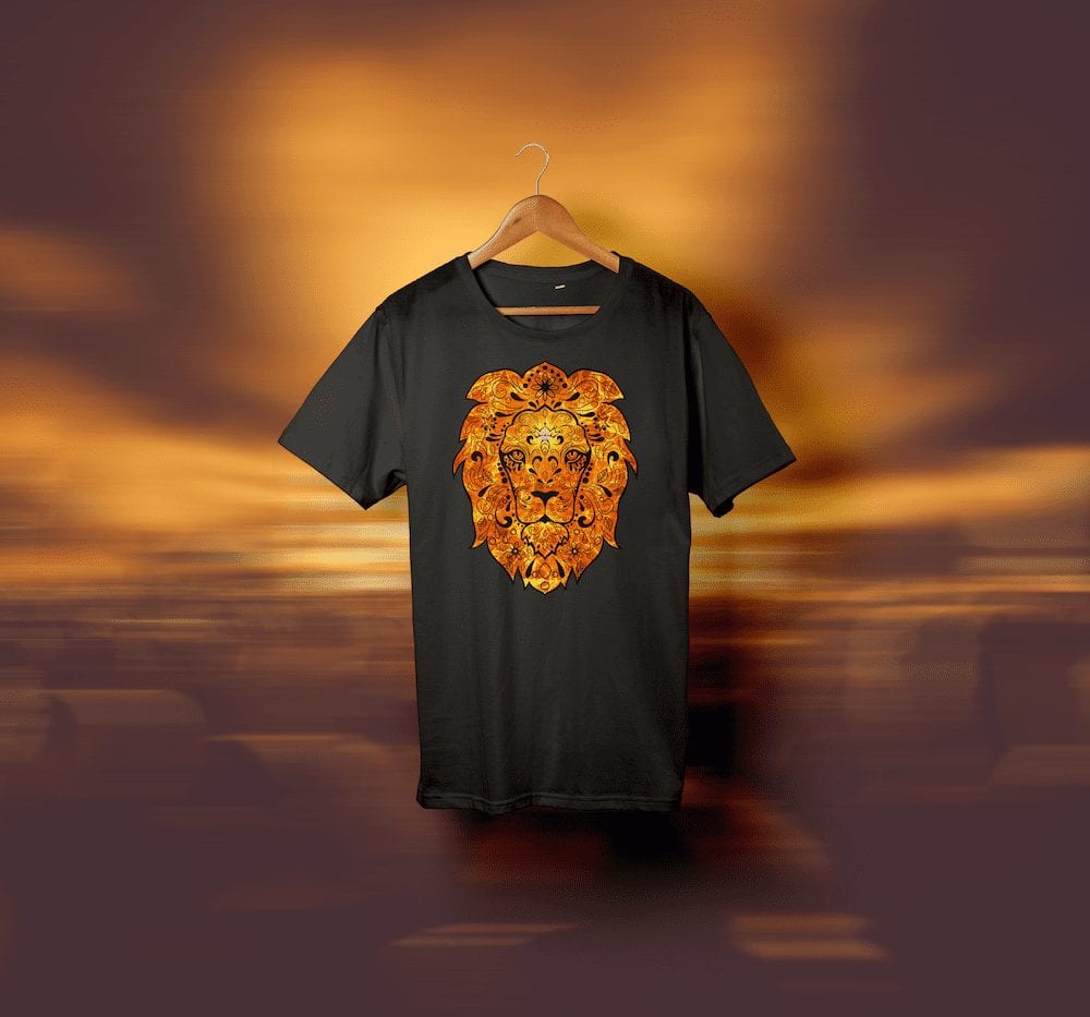 Lion T-Shirt Design available at the Animyzms Merch Shop